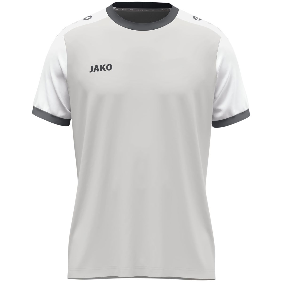 JAKO Shirt Dynamic KM 4270 Lichtgrijs Wit Grijs
