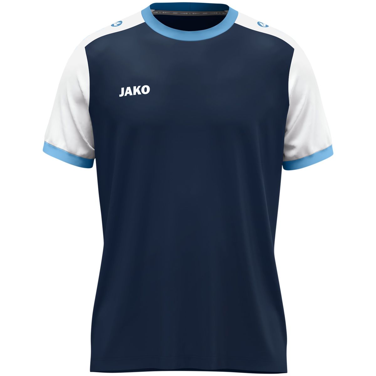 JAKO Shirt Dynamic KM 4270 Marine Wit Hemelsblauw