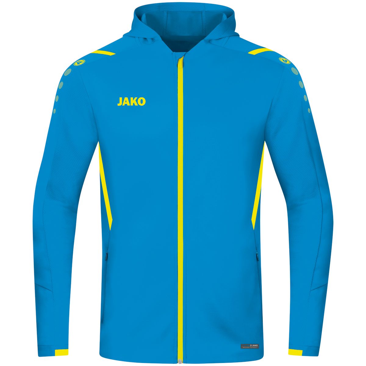 JAKO Jas met Kap Challenge 6821 JAKO Blauw Fluo Geel