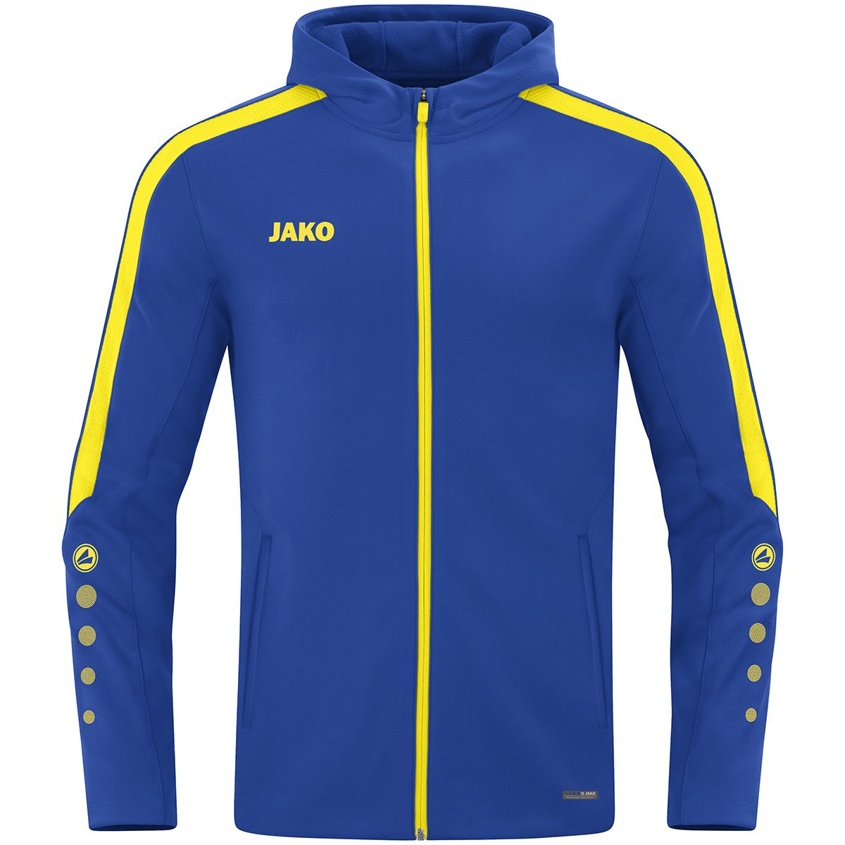 JAKO Jas met Kap Power 6823 Royal Blauw Geel