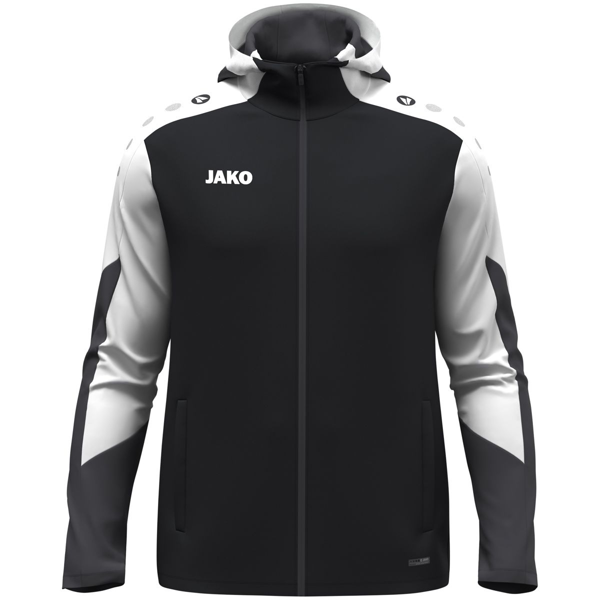 JAKO Jas met Kap Dynamic 6870 Zwart Wit Antraciet | Jakosportkleding | Bedrukking mogelijk