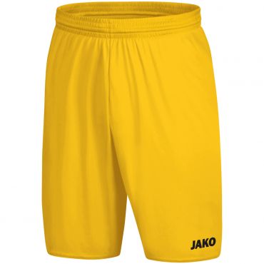 JAKO Short Manchester 2.0 4400 Donkergeel | Jakosportkleding | Bedrukking mogelijk 